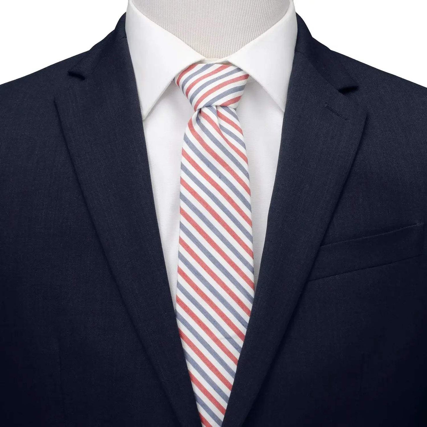 Marvel Captain America Striped White Men's Tie - Cufflinks.com - Flyclothing LLC