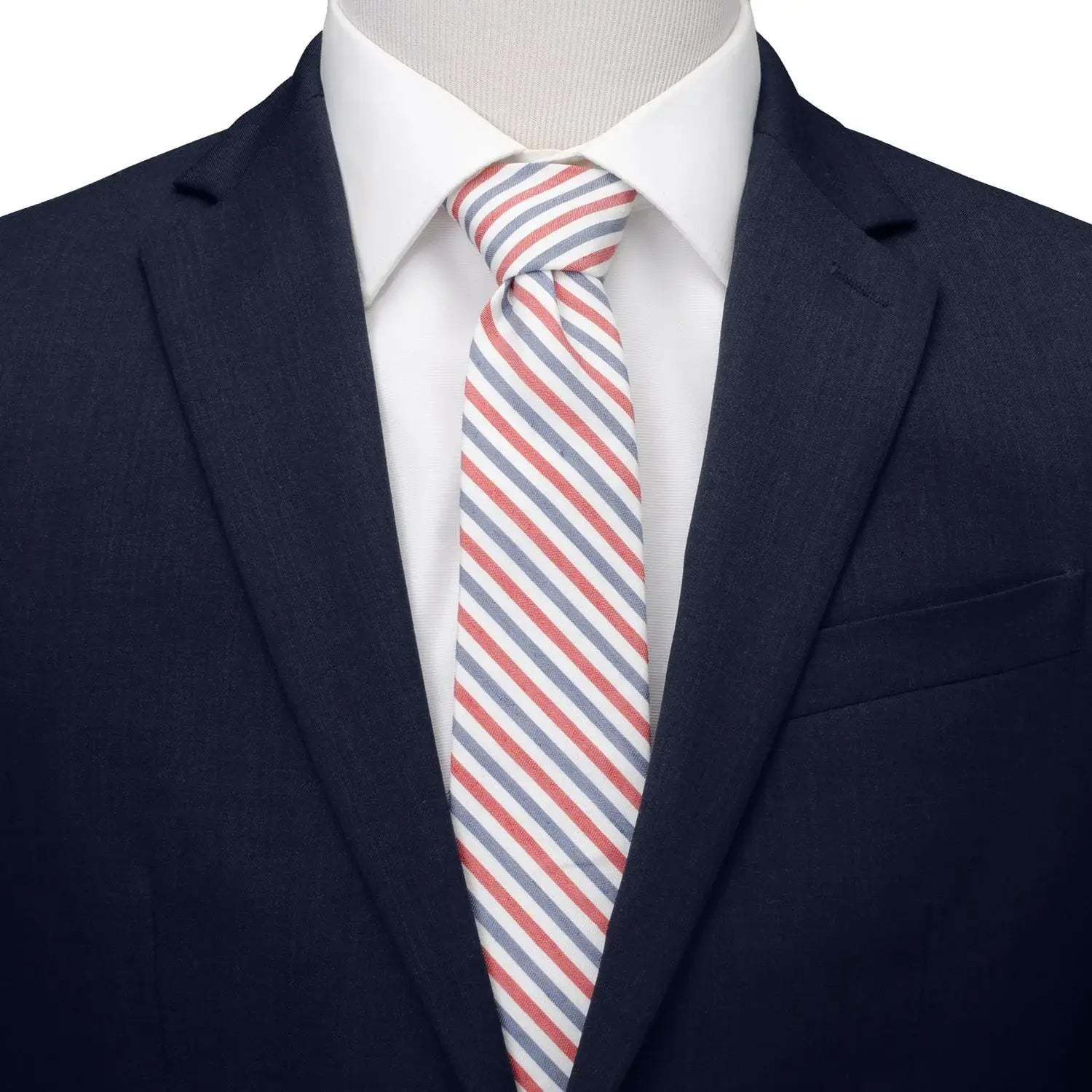 Marvel Captain America Striped White Men's Tie - Cufflinks.com - Flyclothing LLC