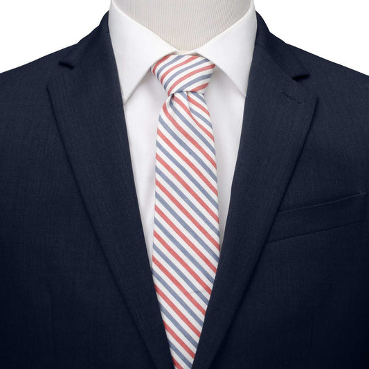 Marvel Captain America Striped White Men's Tie - Cufflinks.com - Flyclothing LLC