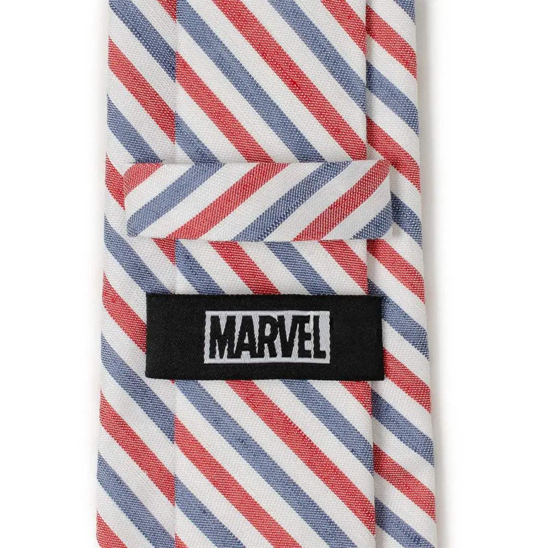 Marvel Captain America Striped White Men's Tie - Cufflinks.com - Flyclothing LLC
