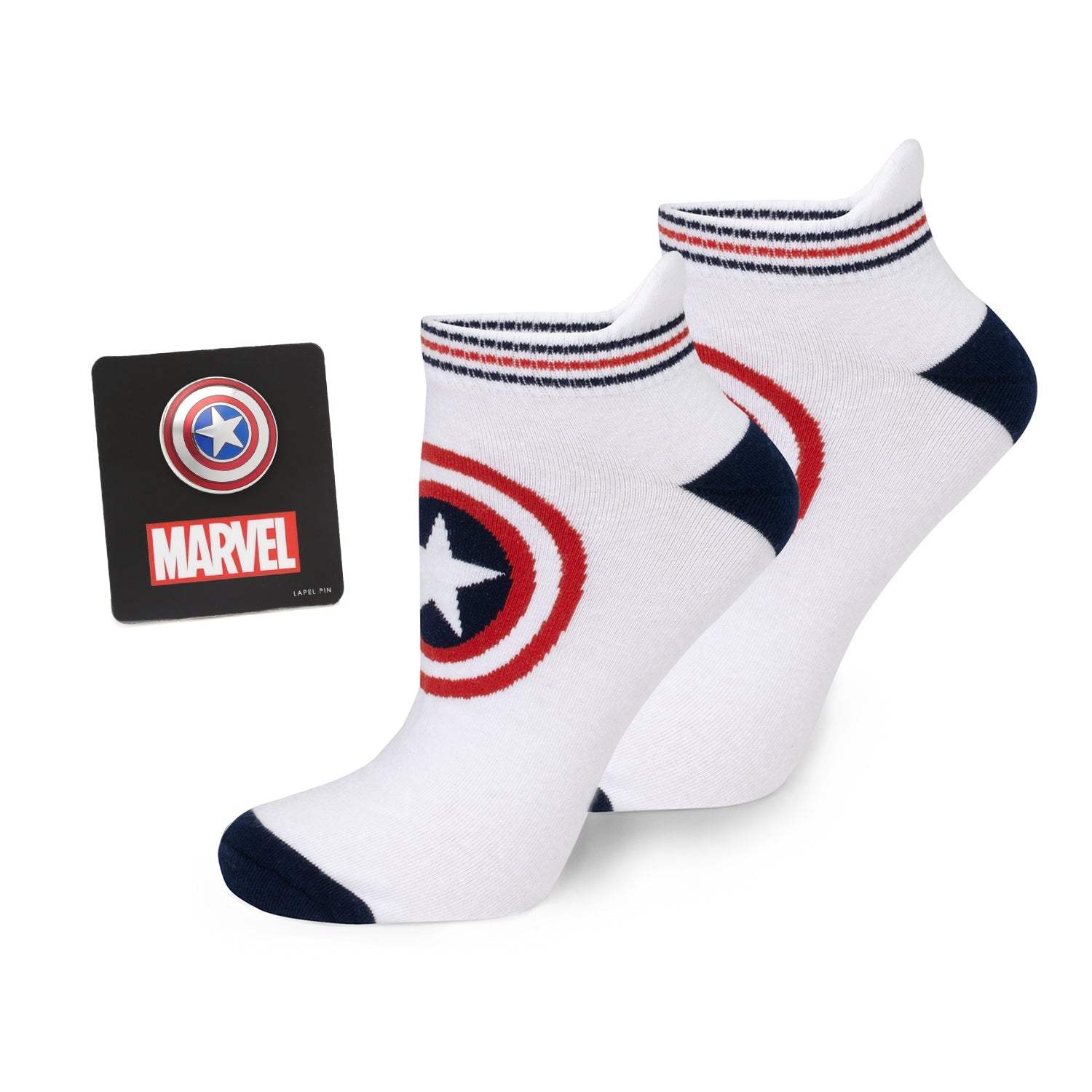 Marvel Captain America White Ankle Gift Set - Cufflinks.com - Flyclothing LLC