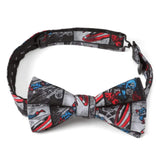 Marvel Captain America Comic Gray Men's Bow Tie - Cufflinks.com - Flyclothing LLC