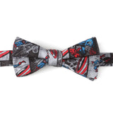 Marvel Captain America Comic Gray Men's Bow Tie - Cufflinks.com - Flyclothing LLC
