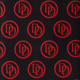 Marvel Daredevil Men’s Black Tie and Embossed Logo Lapel Pin Gift Set