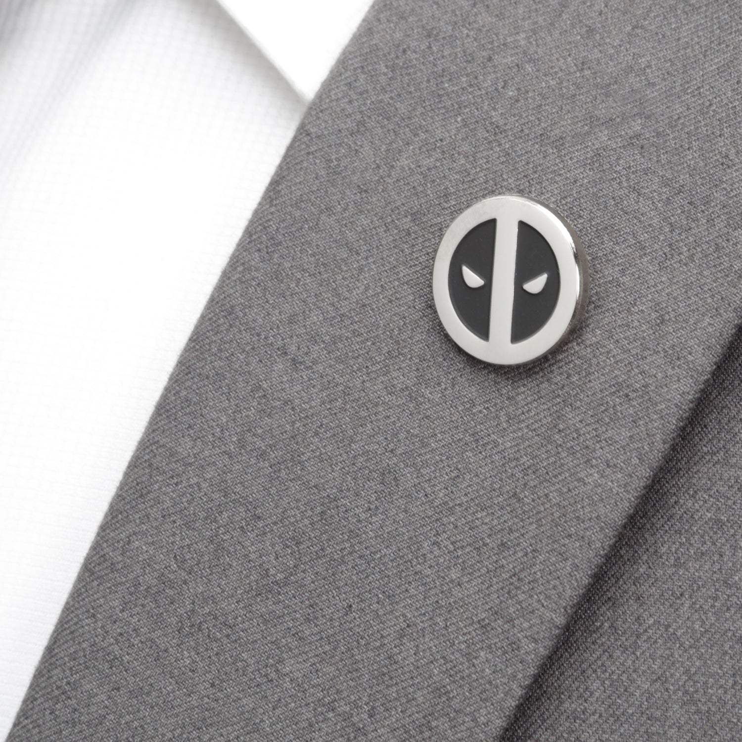Marvel Deadpool Silver Mask Lapel Pin - Cufflinks.com - Flyclothing LLC