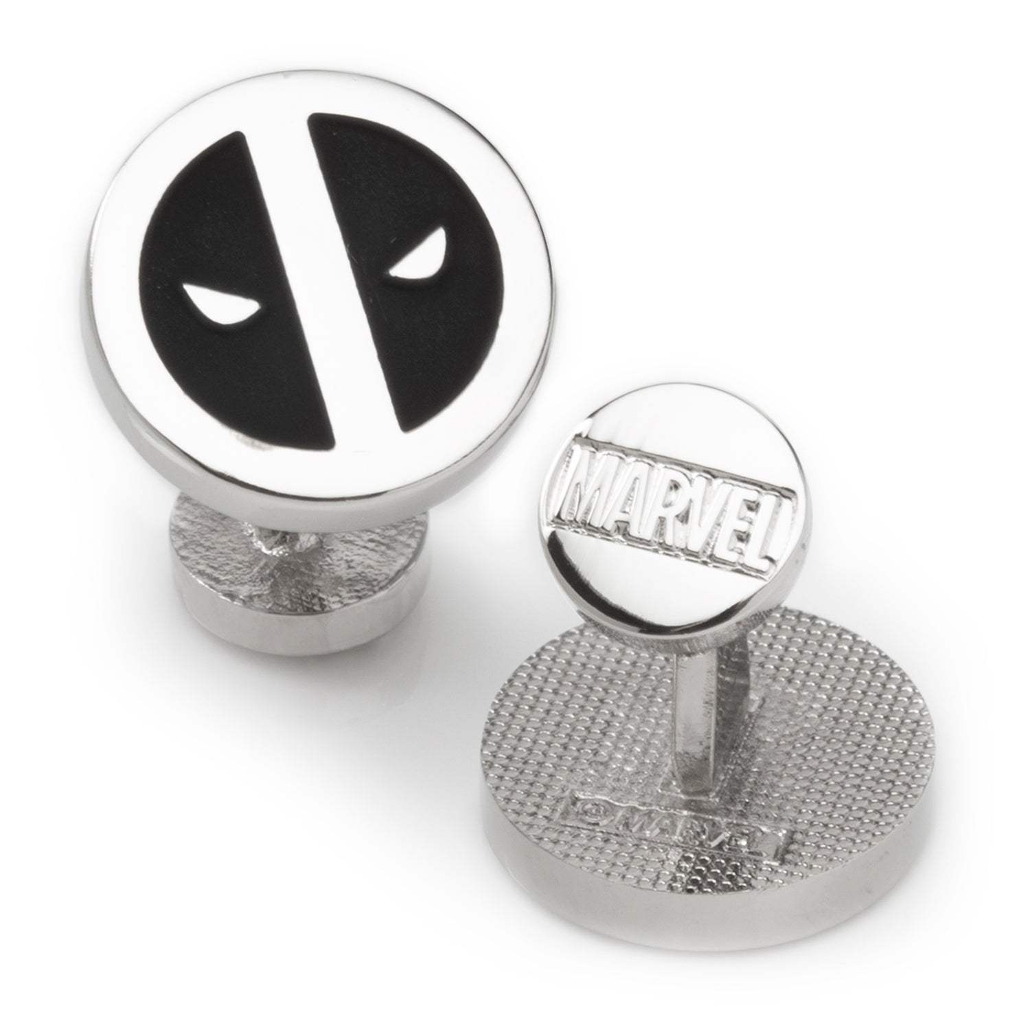Marvel Deadpool Silver Mask Cufflinks - Cufflinks.com - Flyclothing LLC
