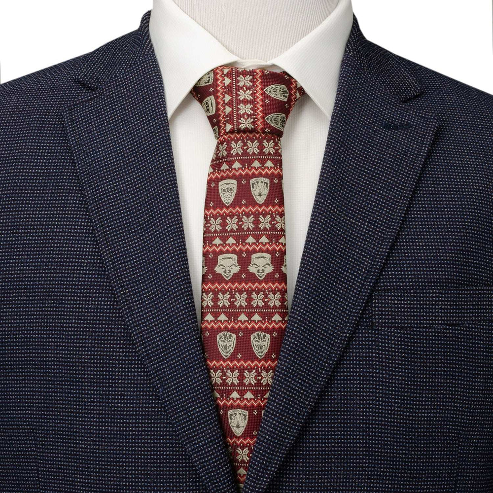Marvel Guardians of the Galaxy Fair Isle Red Men's Tie - Cufflinks.com - Flyclothing LLC