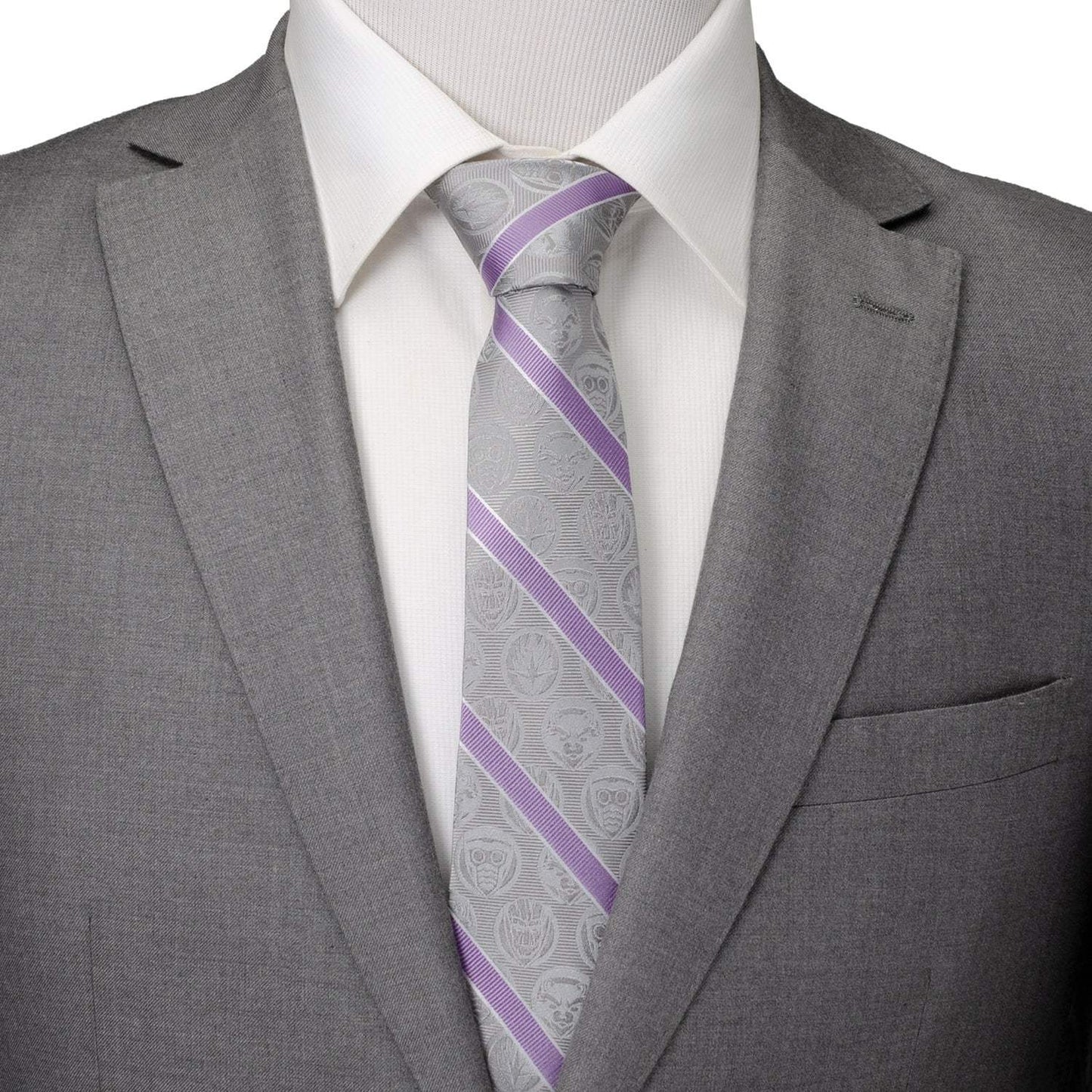Marvel Guardians of the Galaxy Gray Stripe Tie - Cufflinks.com - Flyclothing LLC