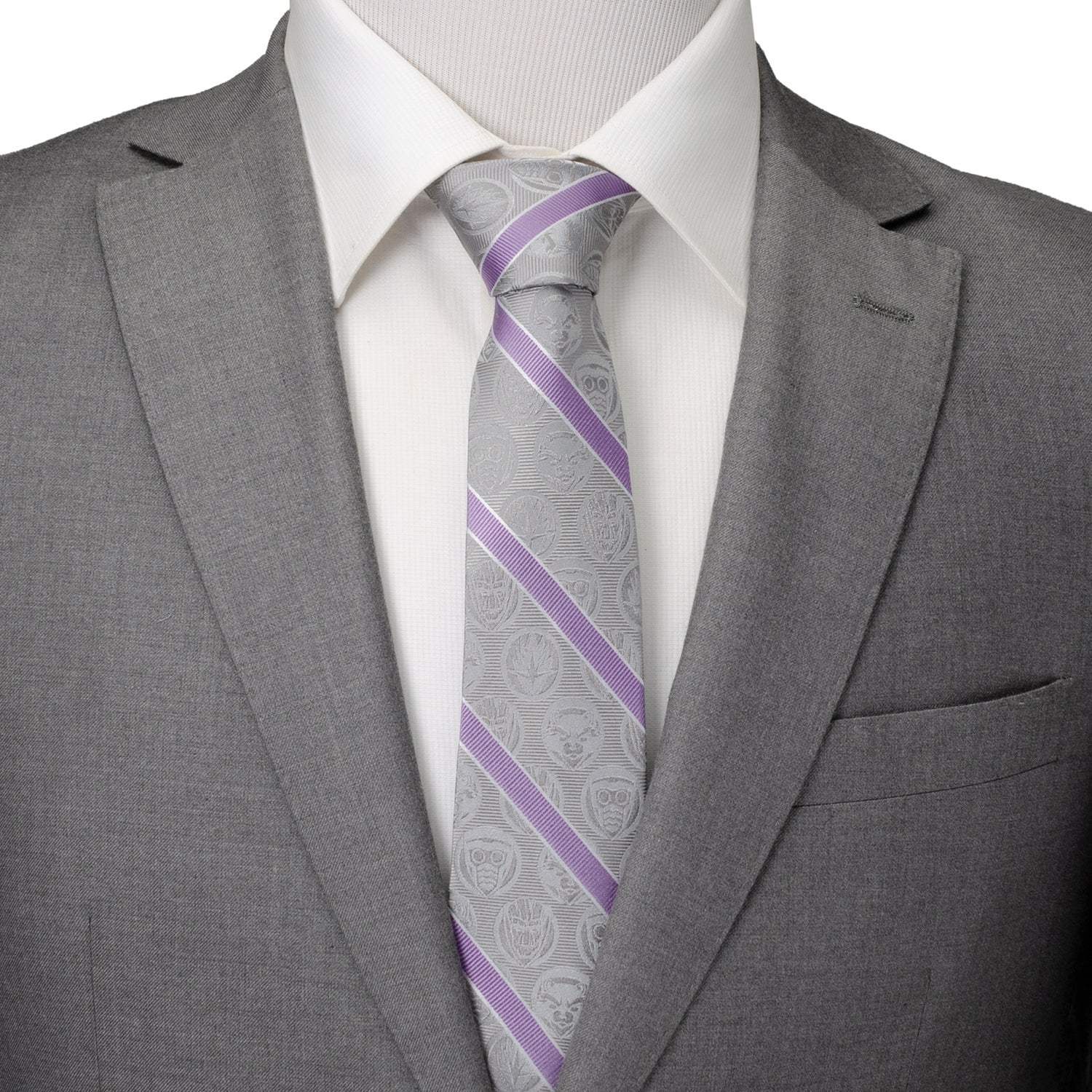 Marvel Guardians of the Galaxy Gray Stripe Tie - Cufflinks.com - Flyclothing LLC