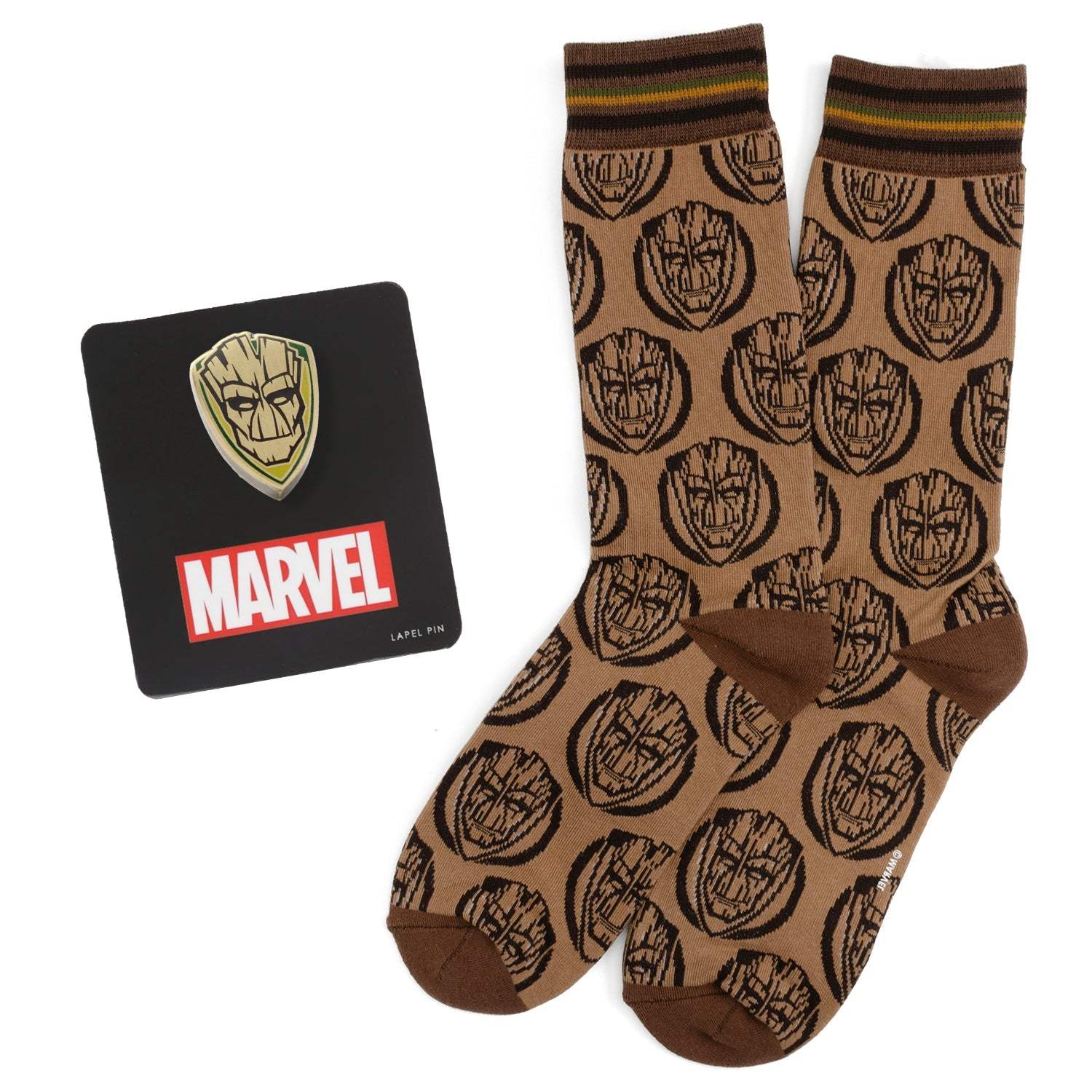 Marvel Guardians of the Galaxy Groot Brown Tonal Gift Set - Cufflinks.com - Flyclothing LLC
