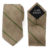 Marvel Guardians of the Galaxy Groot Tan Striped Men's Tie - Cufflinks.com - Flyclothing LLC