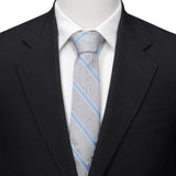 Marvel Comics Gray and Blue Stripe Men's Tie - Cufflinks.com - Flyclothing LLC