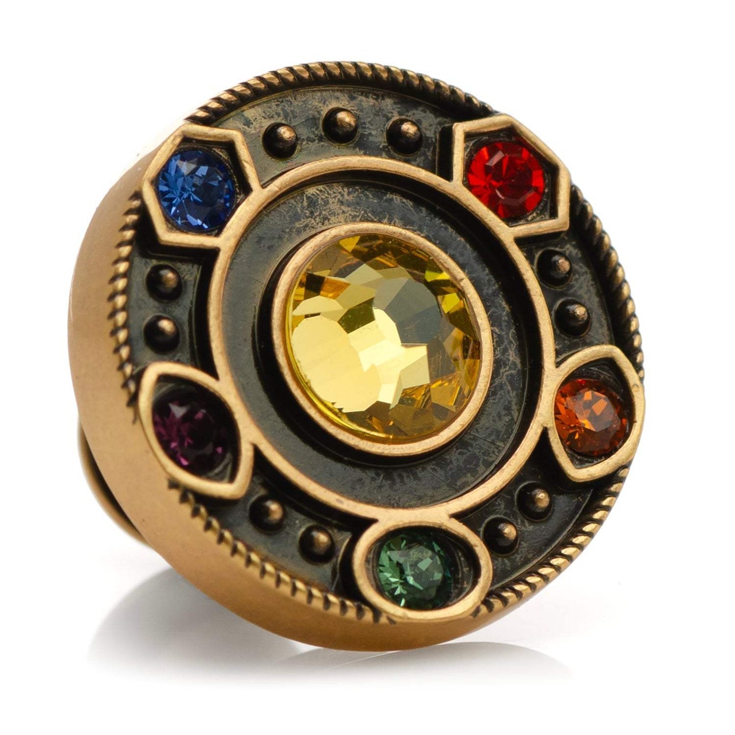 Marvel Avengers Infinity Stones Antique Gold Lapel Pin - Cufflinks.com - Flyclothing LLC