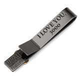Marvel Iron Man "I Love You 3000" Gunmetal Hidden Message Tie Bar