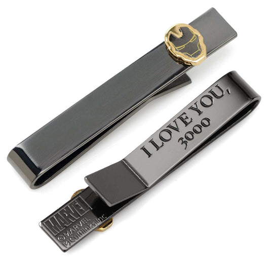 Marvel Iron Man "I Love You 3000" Gunmetal Hidden Message Tie Bar