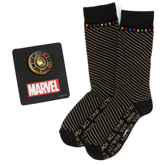 Marvel Avengers Infinity Stone Stripe Black Gift Set - Cufflinks.com - Flyclothing LLC
