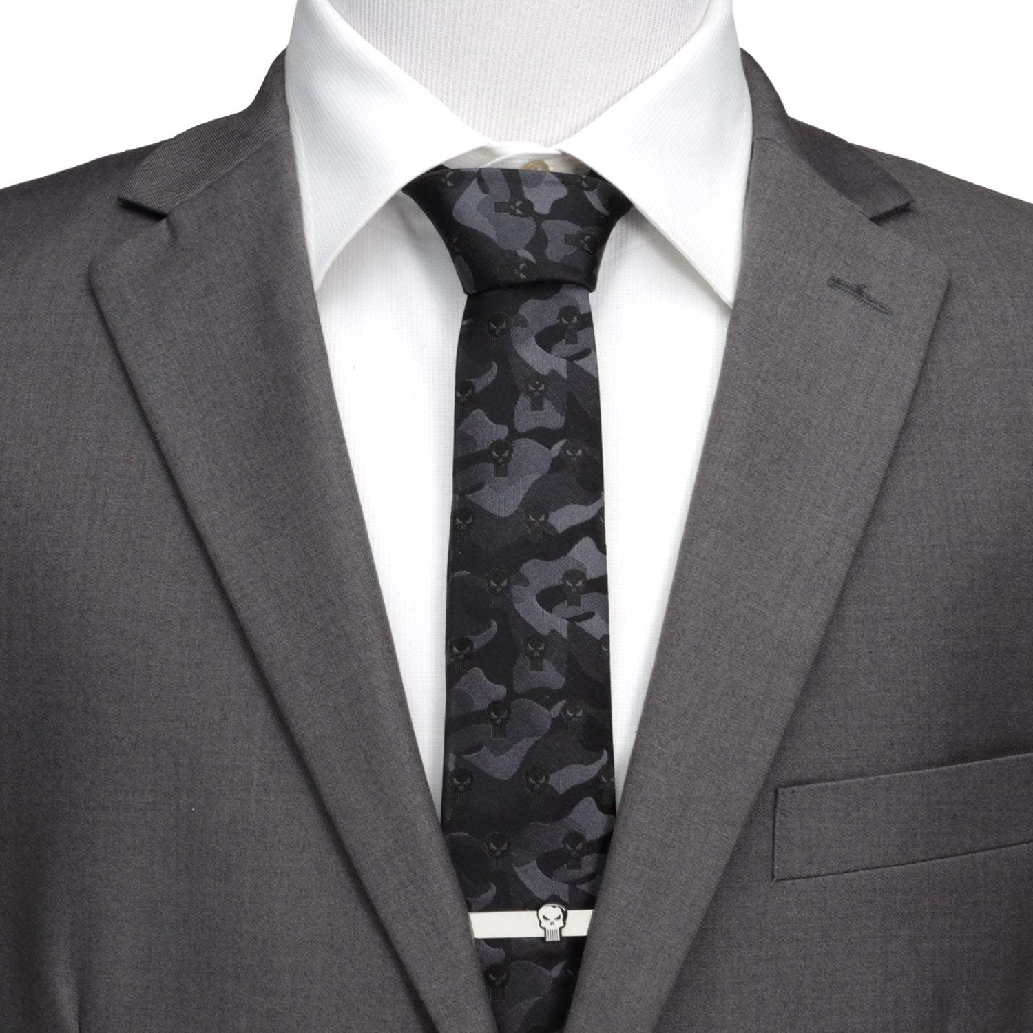 Marvel The Punisher Camo Black Silk Men's Tie - Cufflinks.com - Flyclothing LLC