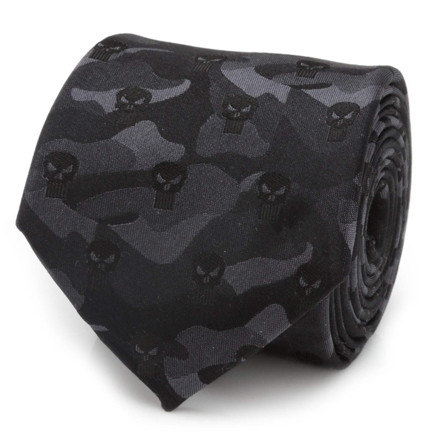 Marvel The Punisher Camo Black Silk Men's Tie - Cufflinks.com - Flyclothing LLC