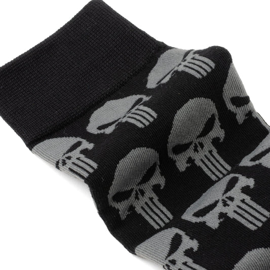 Marvel Punisher Black Socks and Silver Lapel Pin Gift Set
