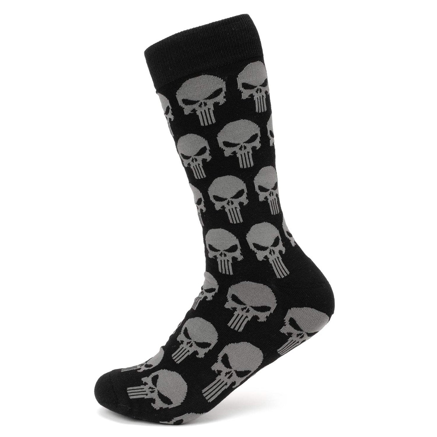 Marvel Punisher Black Socks and Silver Lapel Pin Gift Set - Cufflinks.com - Flyclothing LLC