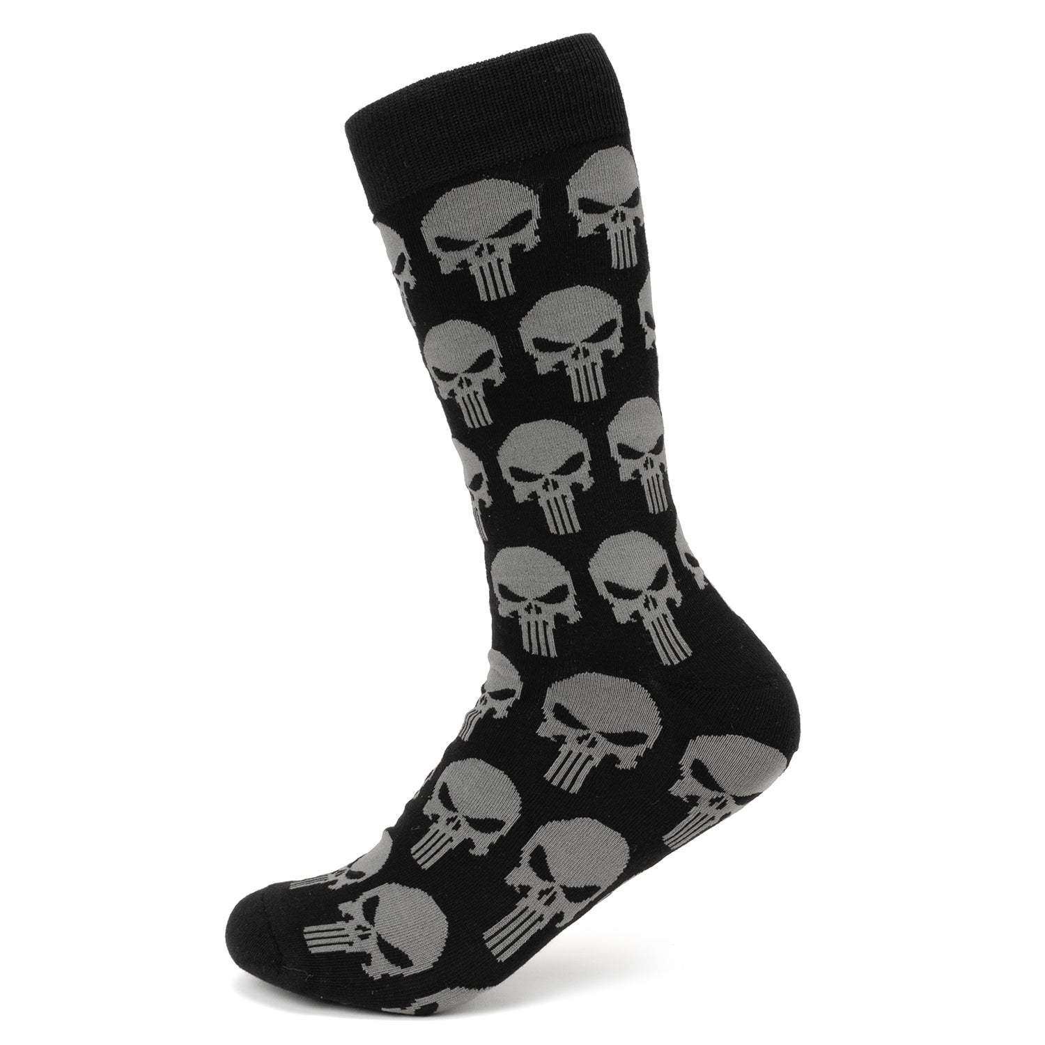 Marvel Punisher Black Socks and Silver Lapel Pin Gift Set - Cufflinks.com - Flyclothing LLC