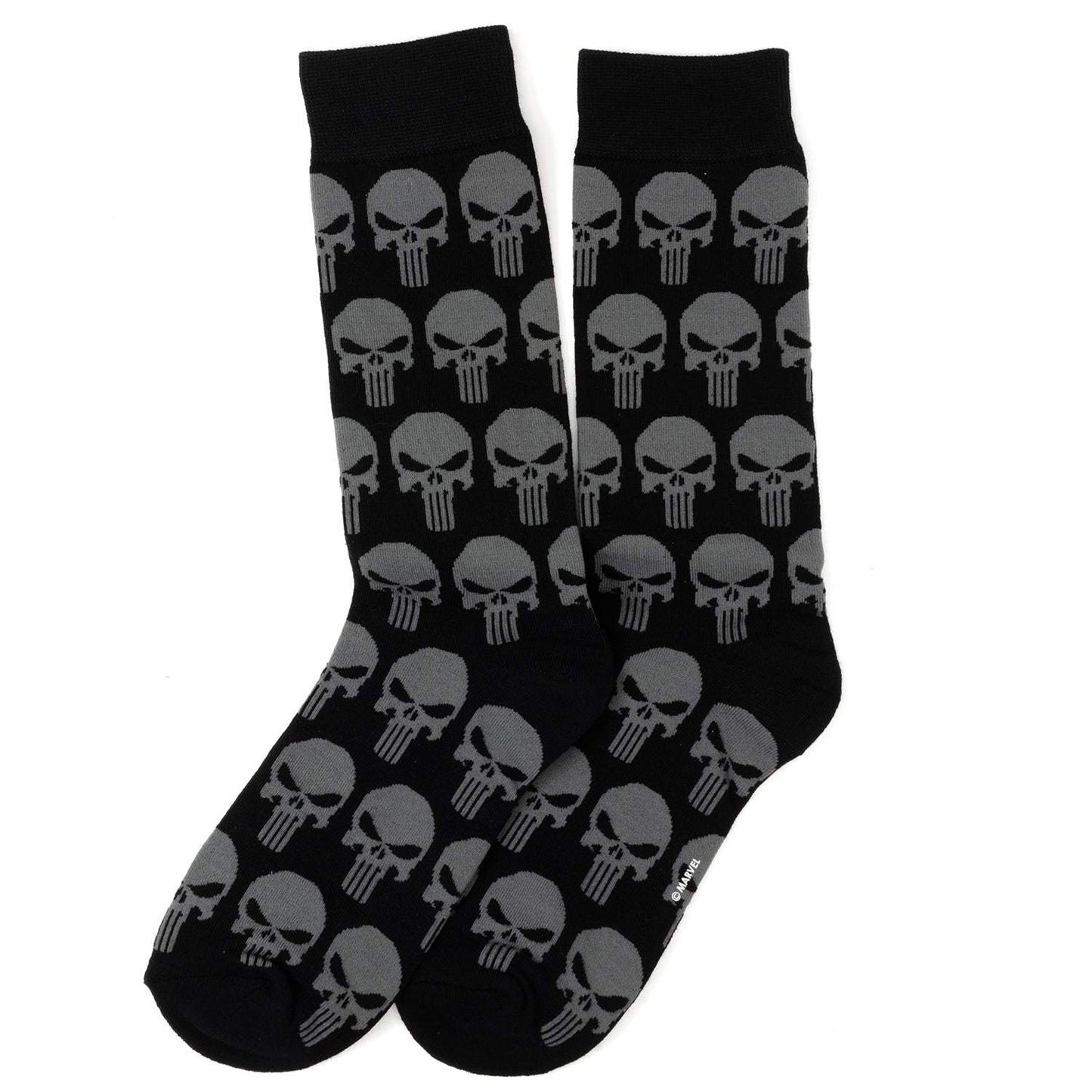 Marvel Punisher Black Socks and Silver Lapel Pin Gift Set - Cufflinks.com - Flyclothing LLC