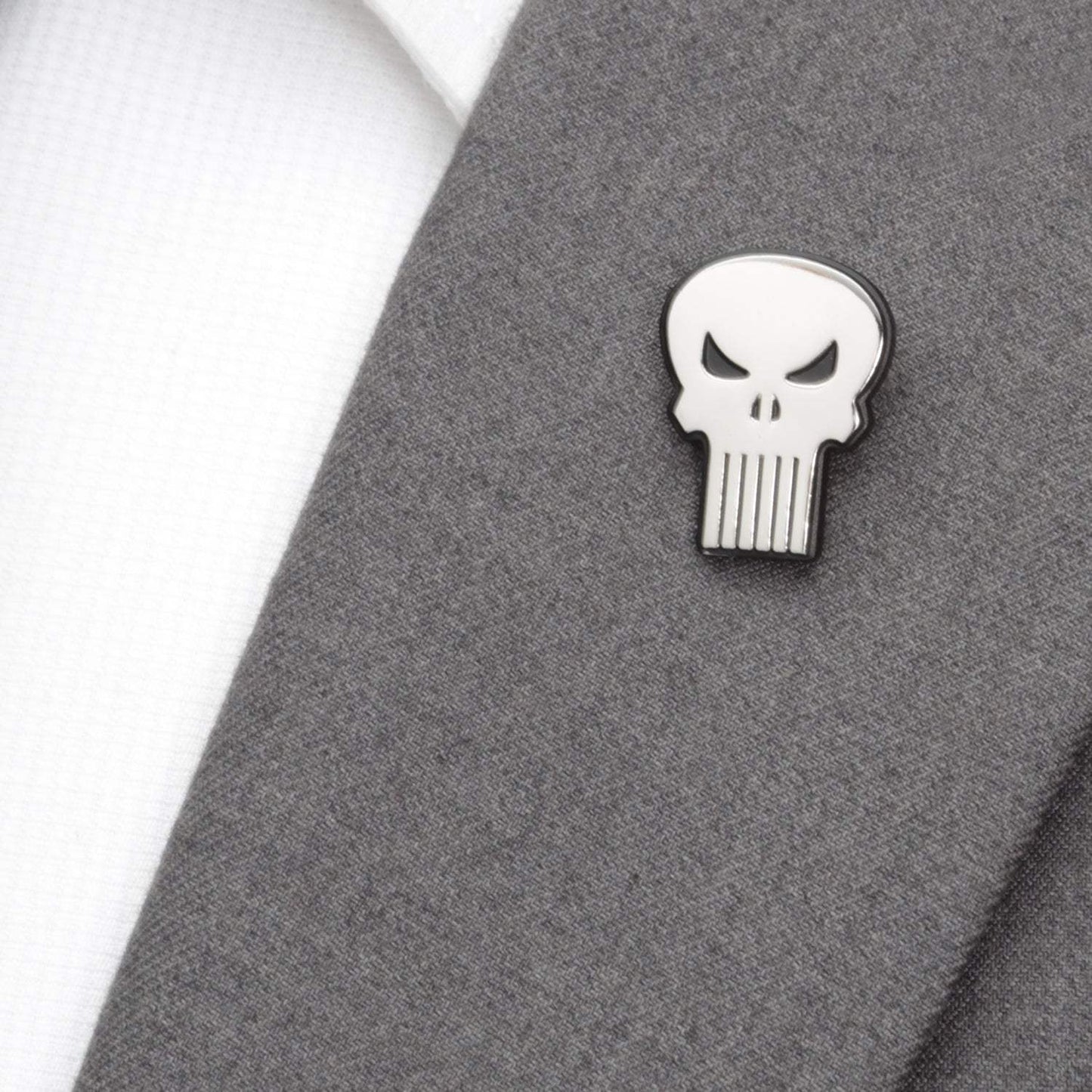 Marvel The Punisher Silver Lapel Pin - Cufflinks.com - Flyclothing LLC