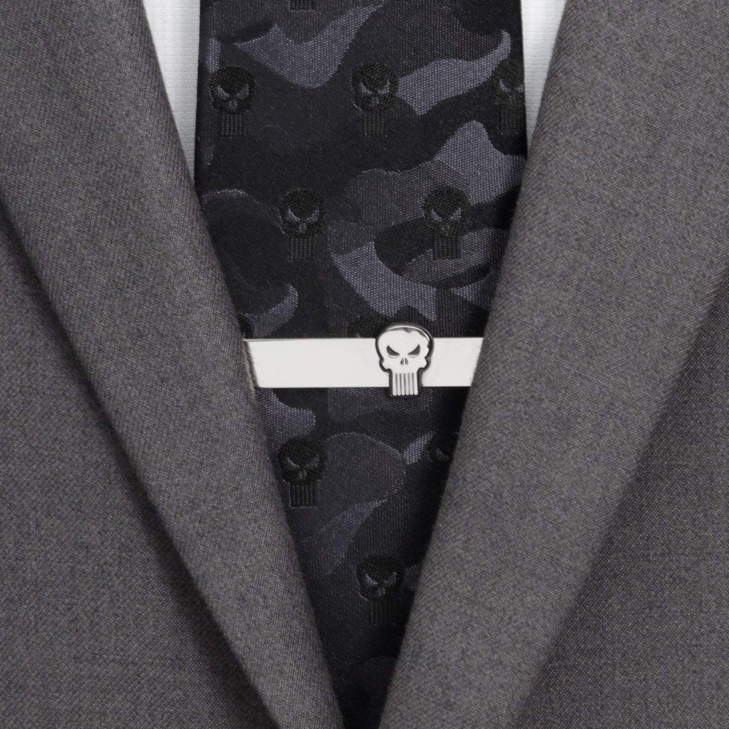 Marvel The Punisher Silver Tie Bar - Cufflinks.com - Flyclothing LLC