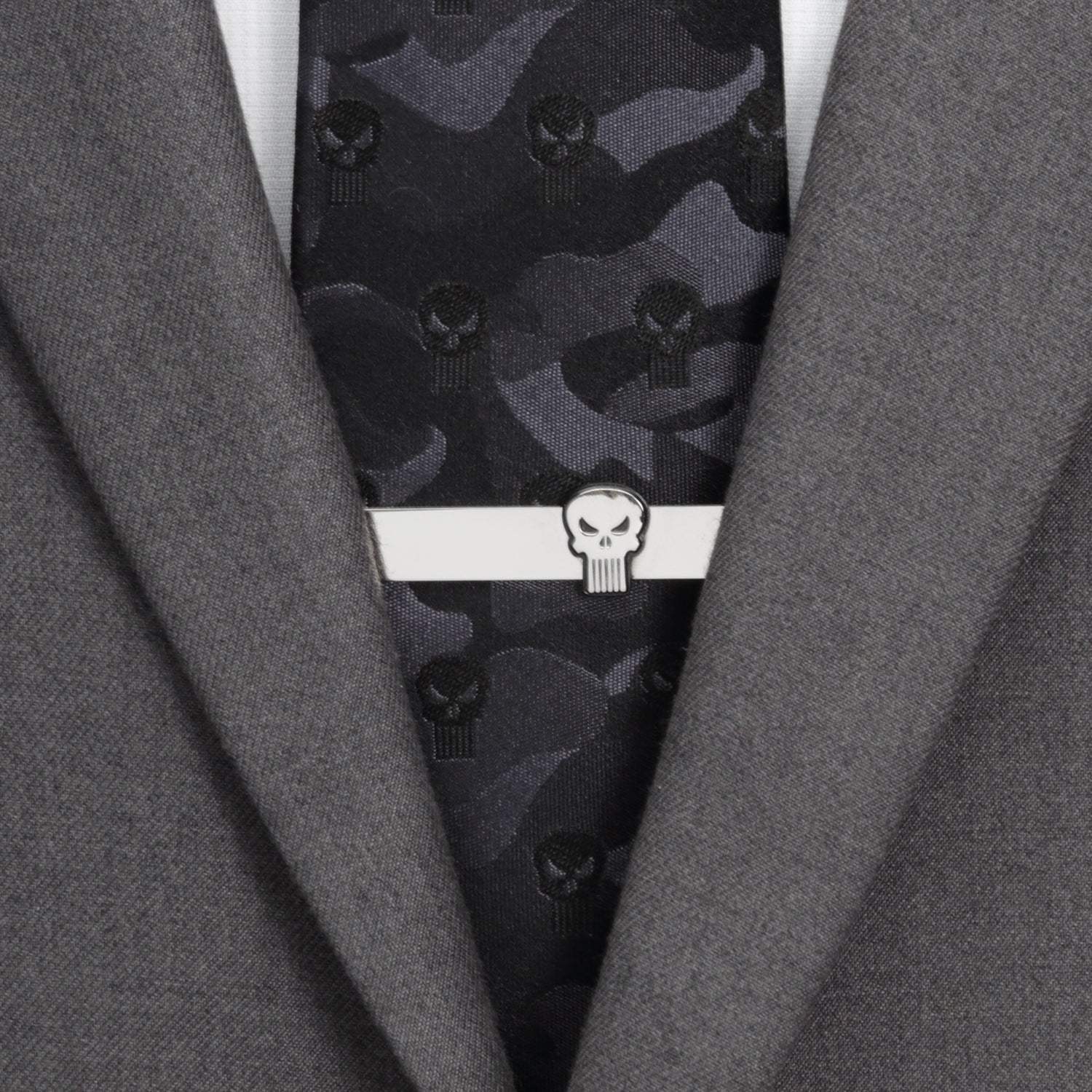 Marvel The Punisher Silver Tie Bar - Cufflinks.com - Flyclothing LLC