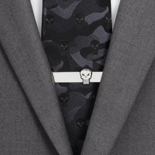 Marvel The Punisher Silver Tie Bar