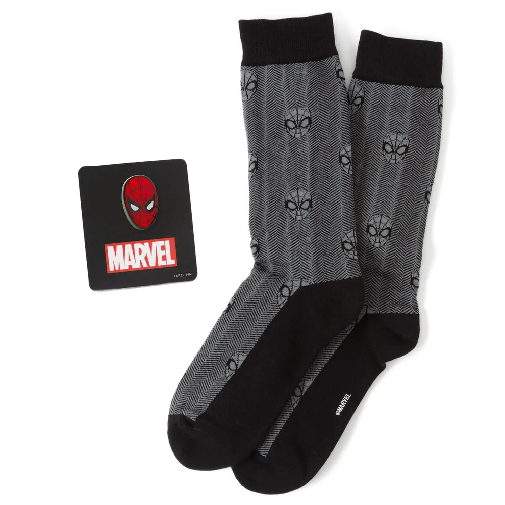 Marvel Spider-Man Herringbone Black Gift Set - Cufflinks.com - Flyclothing LLC