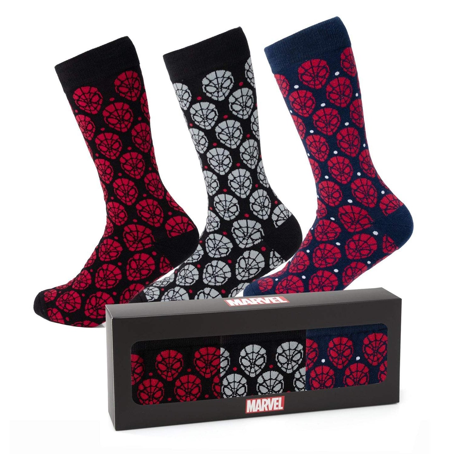 Marvel Spider-Man Dot 3 Pack Socks and Lapel Pin Gift Set - Cufflinks.com - Flyclothing LLC