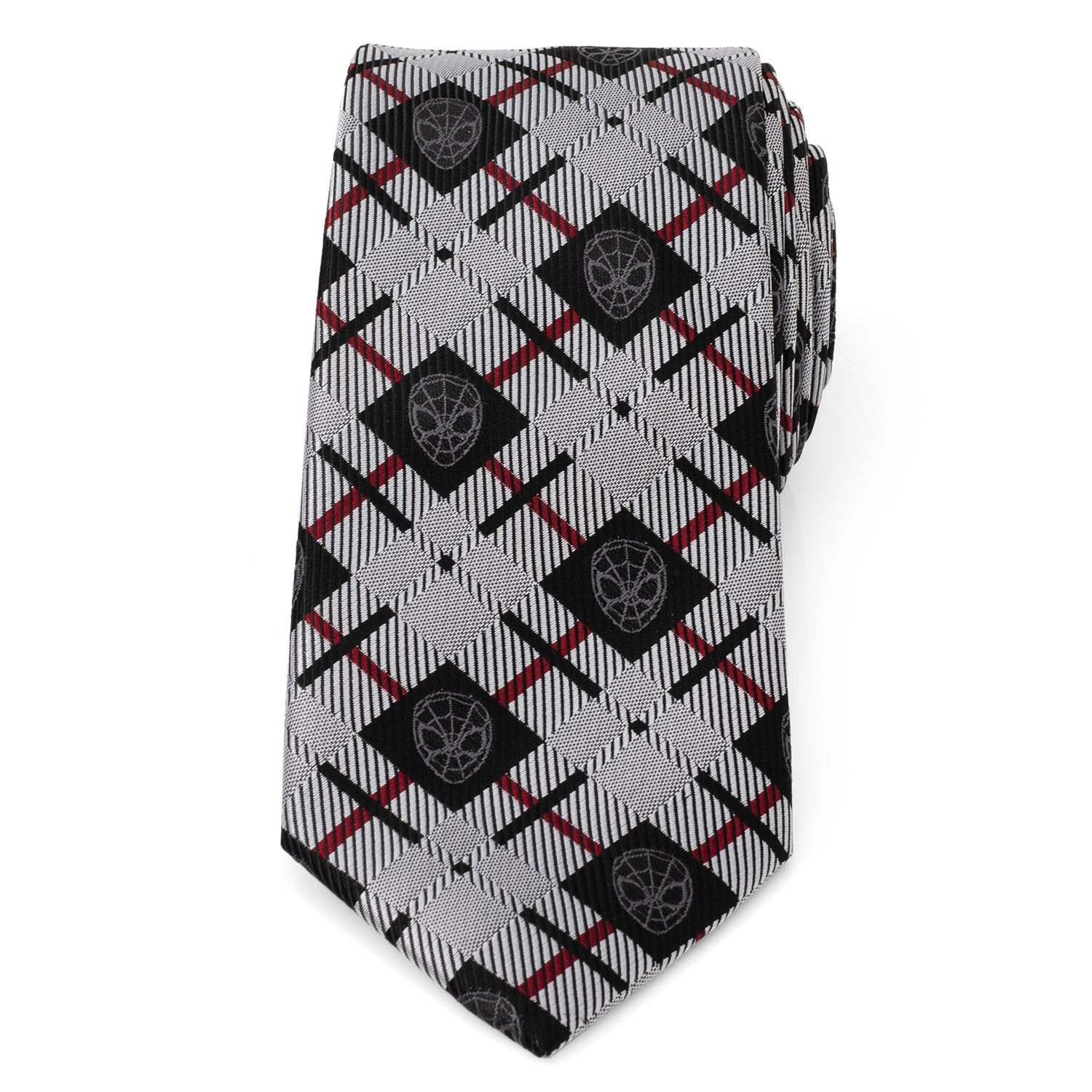 Marvel Spider-Man Plaid Black Men's Tie - Cufflinks.com - Flyclothing LLC