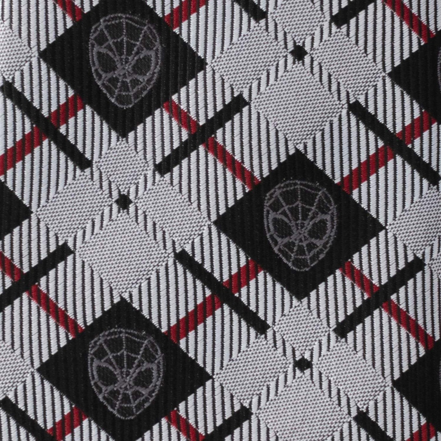 Marvel Spider-Man Plaid Black Men's Tie - Cufflinks.com - Flyclothing LLC