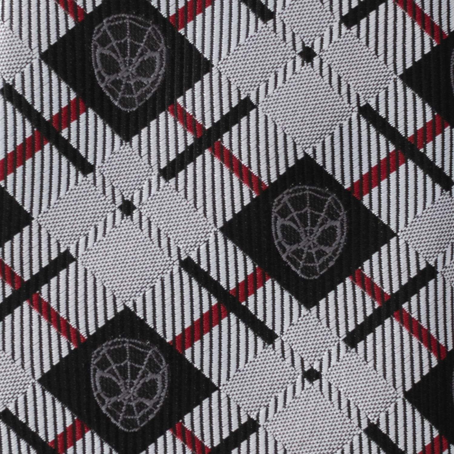 Marvel Spider-Man Plaid Black Men's Tie - Cufflinks.com - Flyclothing LLC