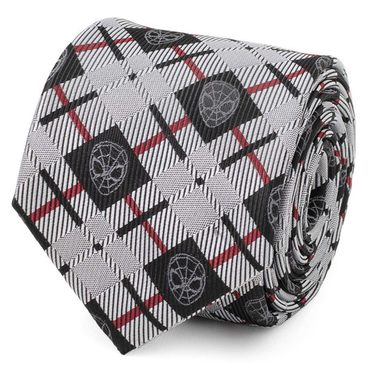 Marvel Spider-Man Plaid Black Men's Tie - Cufflinks.com - Flyclothing LLC