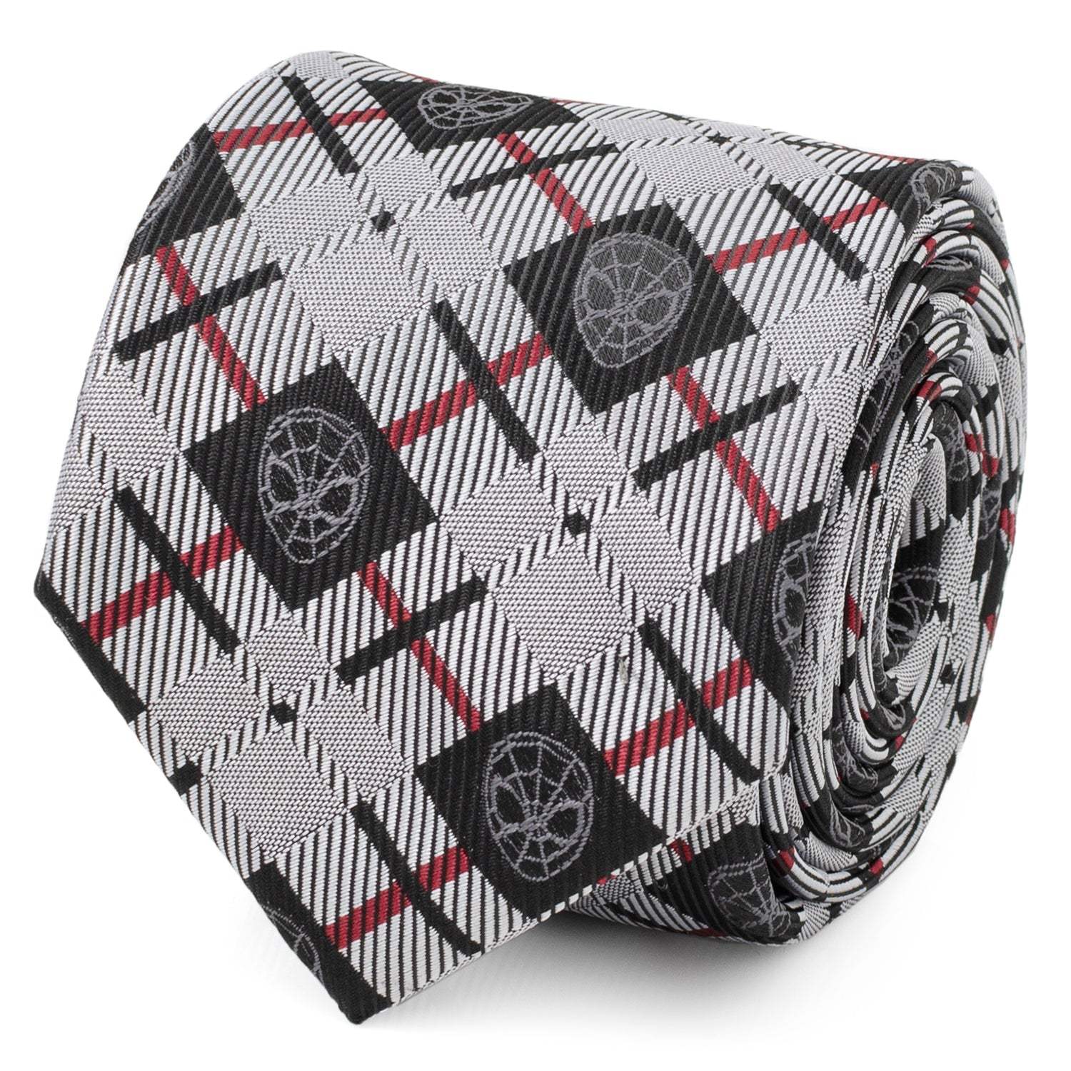 Marvel Spider-Man Plaid Black Men's Tie - Cufflinks.com - Flyclothing LLC