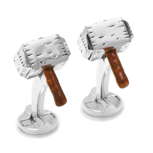 Marvel Thor Mjolnir 3D Cufflinks - Cufflinks.com - Flyclothing LLC