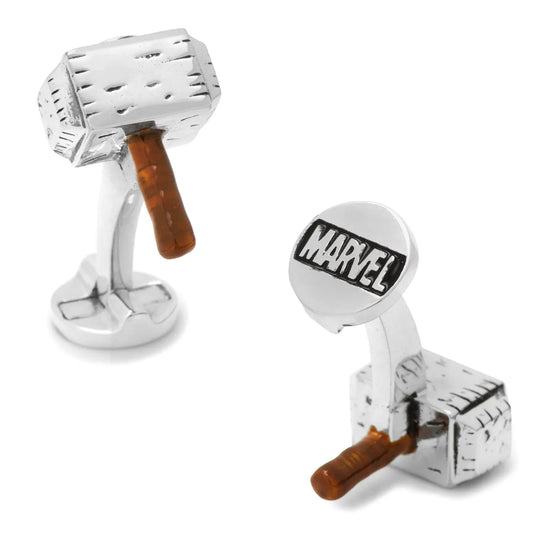Marvel Thor Mjolnir 3D Cufflinks - Cufflinks.com - Flyclothing LLC