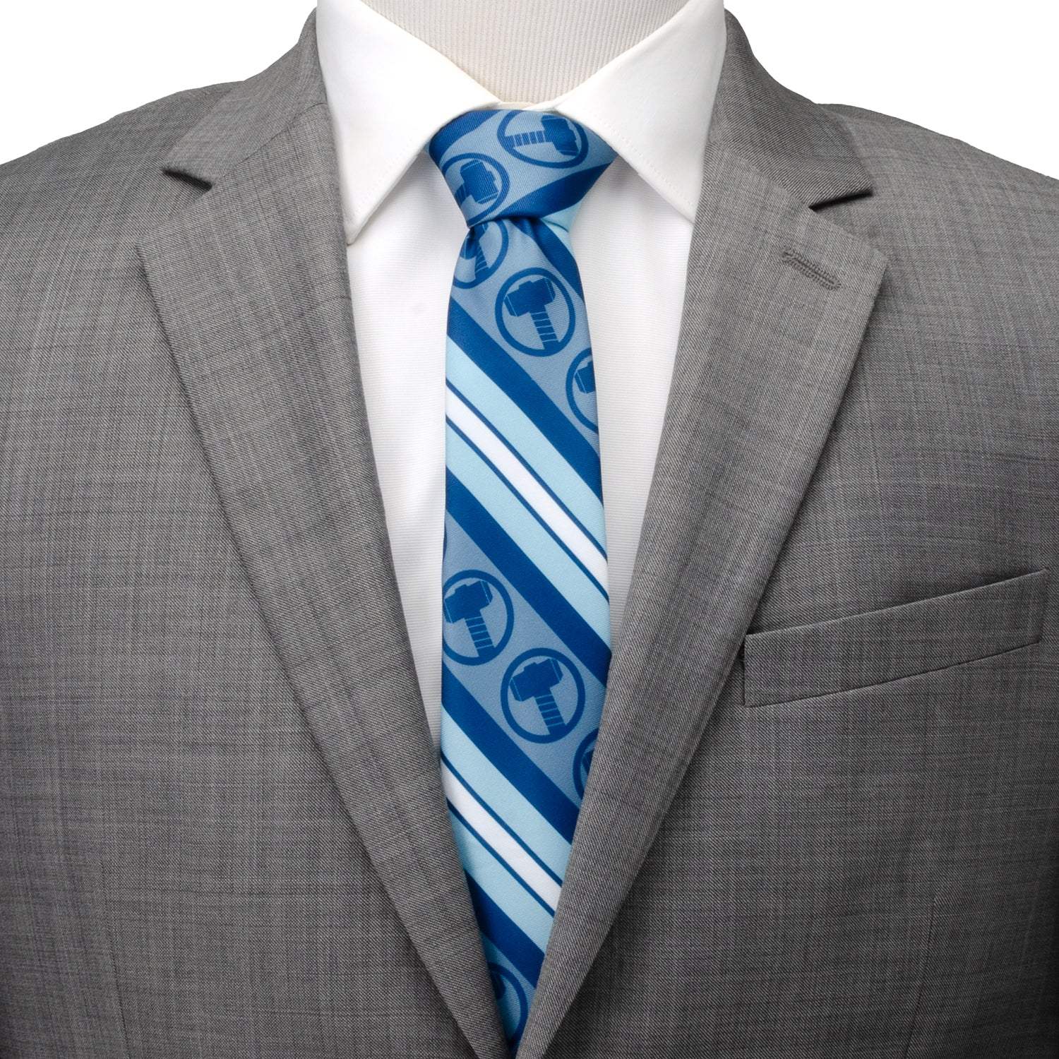 Marvel Thor Blue Striped Men's Tie - Cufflinks.com - Flyclothing LLC