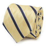 Marvel X-Men Wolverine Yellow and Navy Stripe Silk Men's Tie