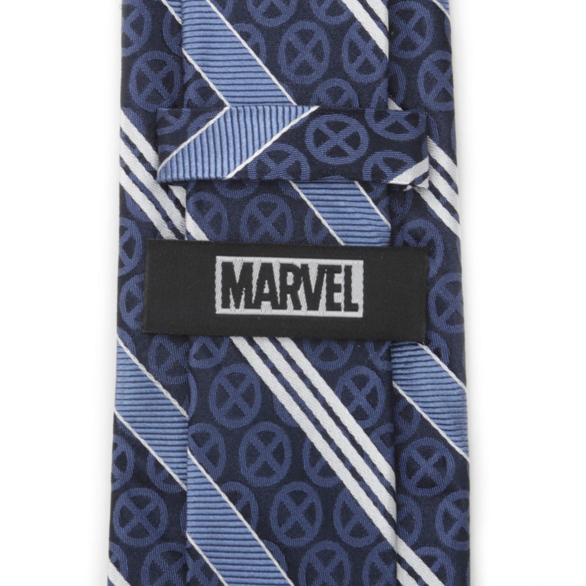 Marvel X-Men Symbol Navy Stripe Men's Tie - Cufflinks.com - Flyclothing LLC