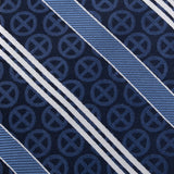 Marvel X-Men Symbol Navy Stripe Men's Tie - Cufflinks.com - Flyclothing LLC