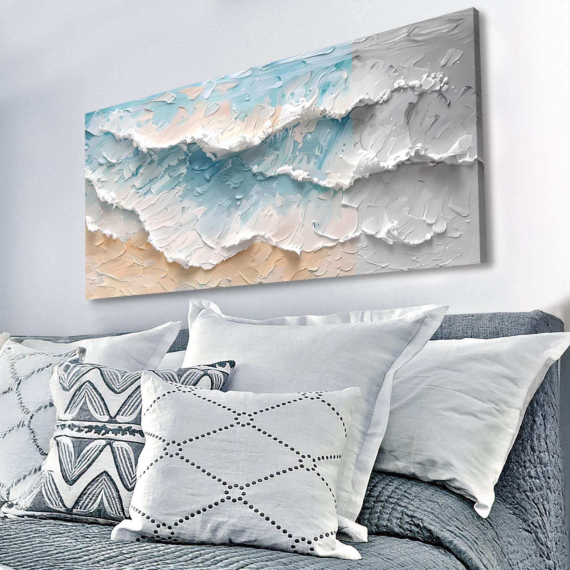 Blue Ocean Coastal Wall Art - Tailored Canvases - Flyclothing LLC