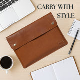 MacBook Leather Laptop Sleeve - Classy Leather Bags - Flyclothing LLC