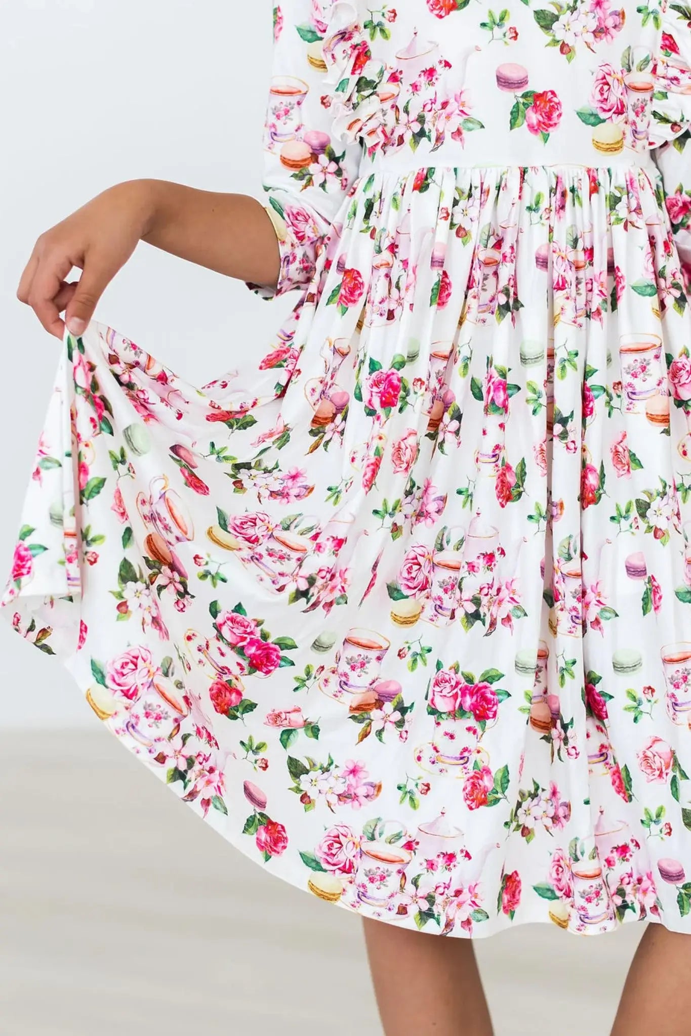 SALE Macarons & Tea Ruffle Twirl Dress - Mila & Rose ® - Flyclothing LLC