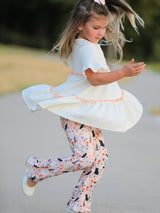 Halloween Black Cat Girls Bell Bottom Pant Set - Rylee Faith Designs - Flyclothing LLC