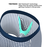 The Mad For Plaid | Navy Gingham Ball Hammock® Pouch Underwear With Fly - Shinesty - Flyclothing LLC