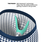 The Mad For Plaid | Navy Gingham Long Leg Ball Hammock® Pouch Underwear With Fly - Shinesty - Flyclothing LLC