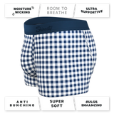 The Mad For Plaid | Navy Gingham Ball Hammock® Pouch Trunks Underwear - Shinesty - Flyclothing LLC